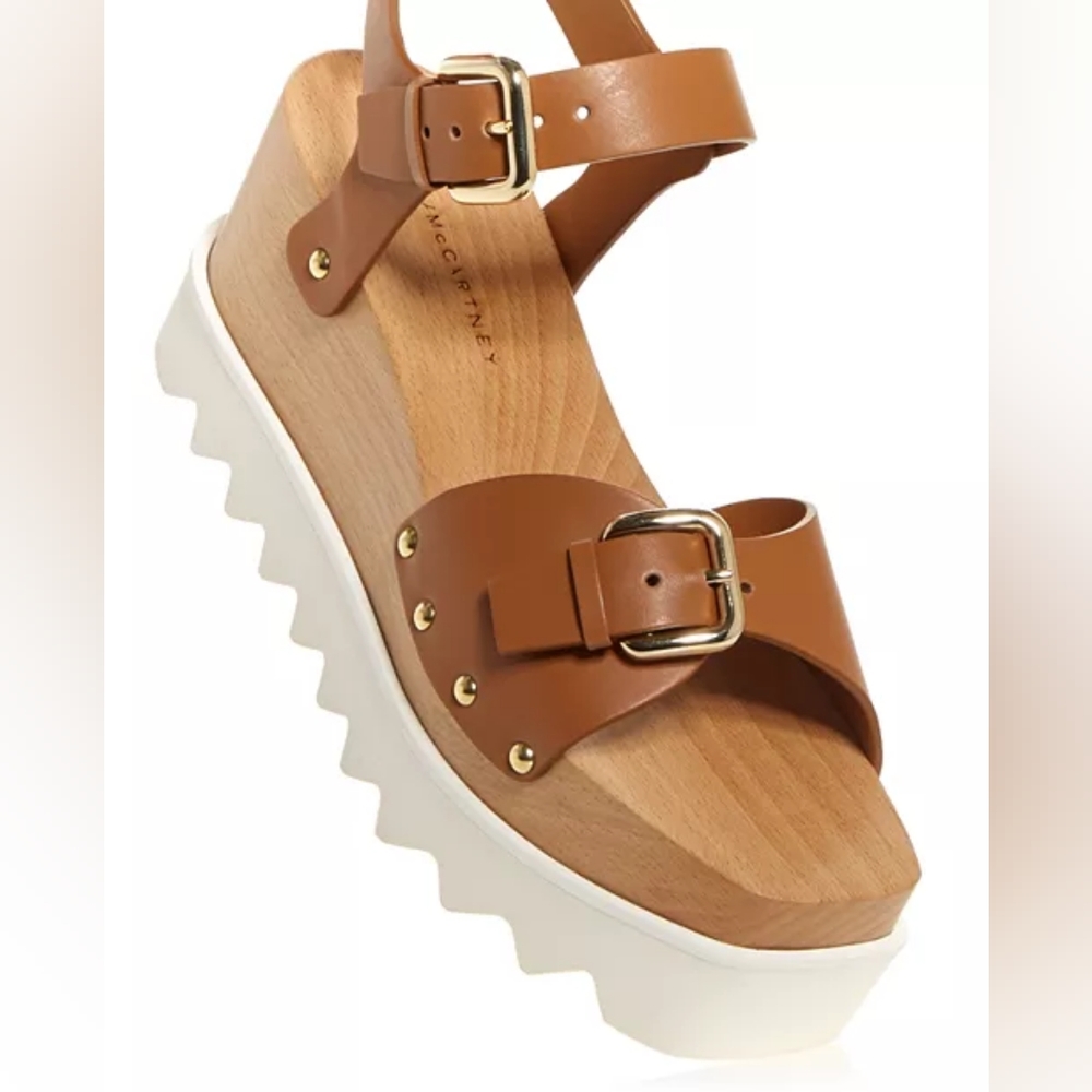 Stella McCartney Women's Elyse Wedge Platform Sandals. - Picture 4 of 9